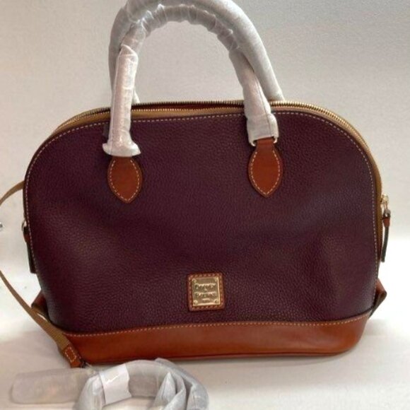 Dooney & Bourke Zip Zip NWT pebbled grain leather satchel handbag - Picture 1 of 14